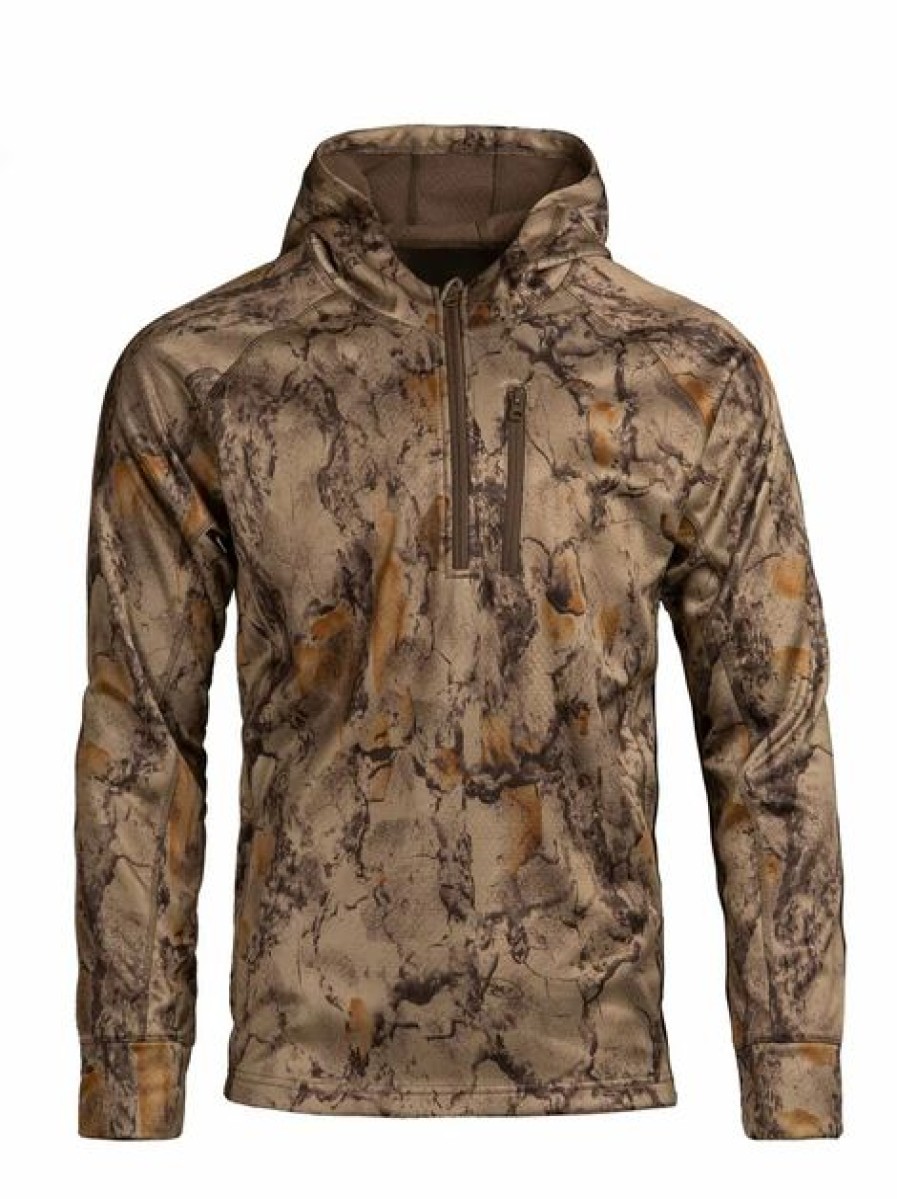 Hunting * | Bmtoutdoors Jackets Natural Gear Full Draw 1/4 Zip Hoodie