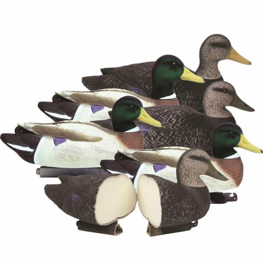 Hunting * | Higdon Battleship Powers' Pack, Foam Filled, 3 Mallard Drakes Flocked Heads 3 Black Ducks