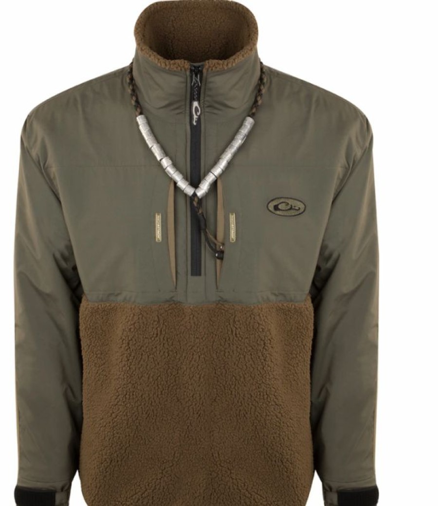 Hunting * | Bmtoutdoors Jackets Drake Mst Guardian Flex Sherpa Fleece Eqwader 1/4 Zip