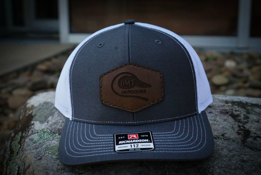 Casual * | Bmtoutdoors Hats Bmt Leather Patch Hat