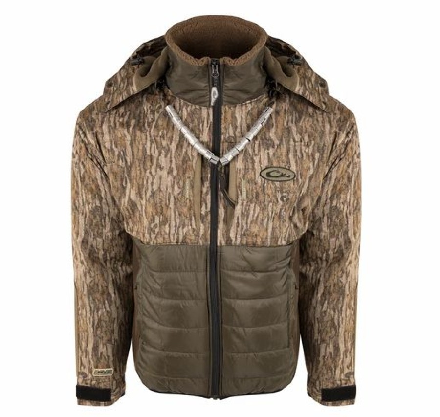 Hunting * | Bmtoutdoors Jackets Drake Lst Guardian Flex Double Down Eqwader Full Zip With Hood