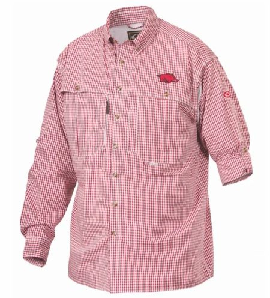 Casual * | Bmtoutdoors Arkansas Plaid Wingshooter'S Shirt Long Sleeve