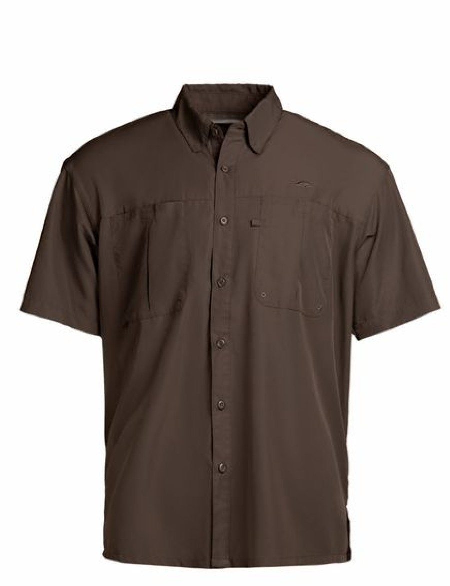 Casual * | Bmtoutdoors Natural Gear Intracoastal Short Sleeved Fishing Shirt (Granite)