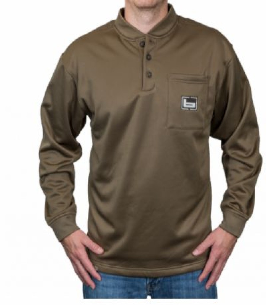 Hunting * | Bmtoutdoors Pullovers And Shirts Banded Tec Fleece Henley