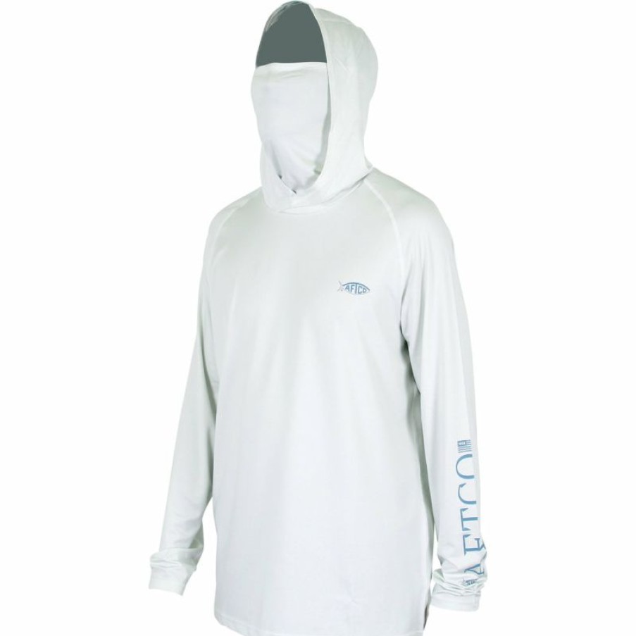 Fishing * | Bmtoutdoors Aftco Yurei Airomesh Hooded Ls Performance Shirt Fishing Apparel