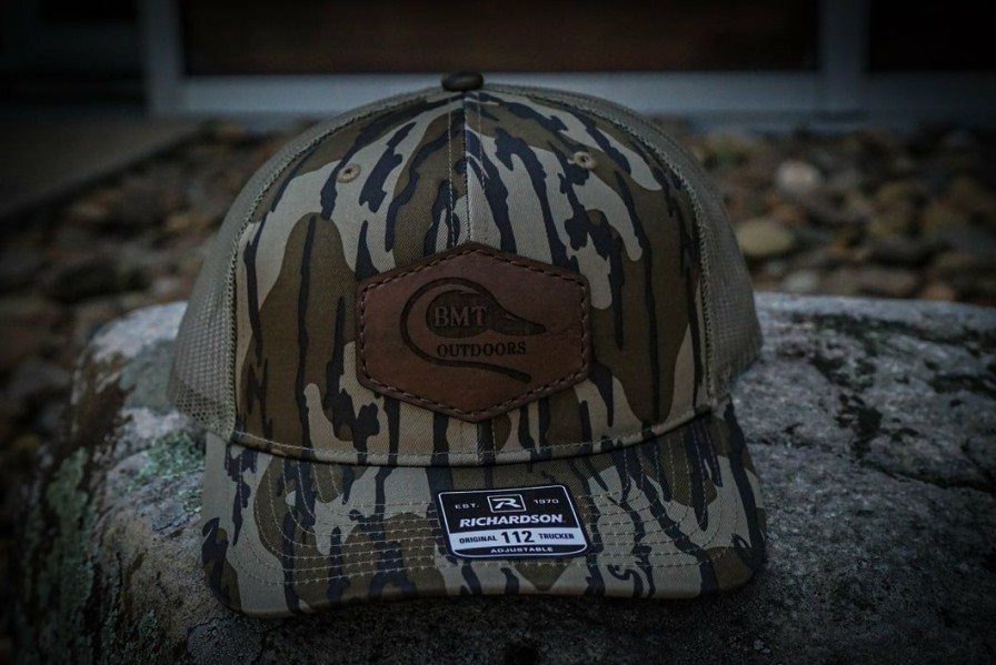 Casual * | Bmtoutdoors Hats Bmt Leather Patch Hat Bottomland