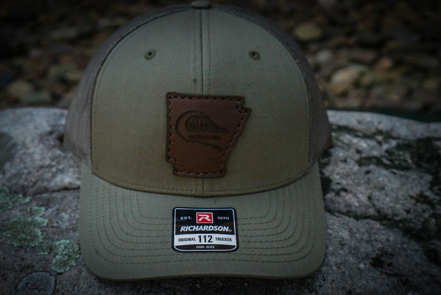 Casual * | Bmt Outdoors Bmt Leather Patch Arkansas Hat