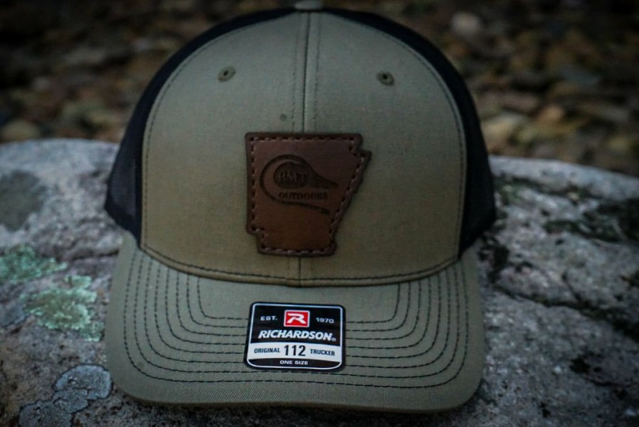 Casual * | Bmt Outdoors Bmt Leather Patch Arkansas Hat