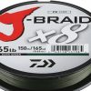 Fishing * | Daiwa J-Braid 8X Braided Line Dark Green 165Yds Fishing Line